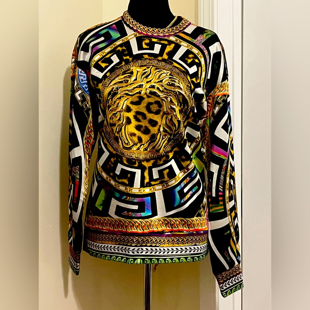 Versace Colorful Graphic Long Sleeve SweatShirt